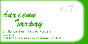 adrienn tarpay business card